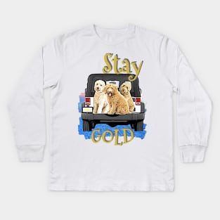 GOLD Doodles Kids Long Sleeve T-Shirt